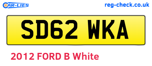 SD62WKA are the vehicle registration plates.