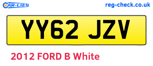 YY62JZV are the vehicle registration plates.