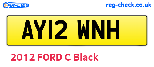 AY12WNH are the vehicle registration plates.