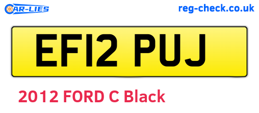EF12PUJ are the vehicle registration plates.