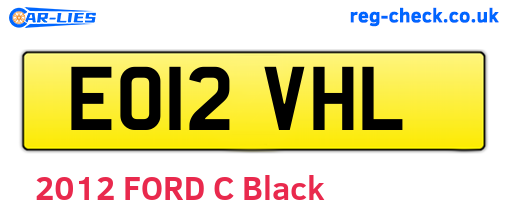 EO12VHL are the vehicle registration plates.