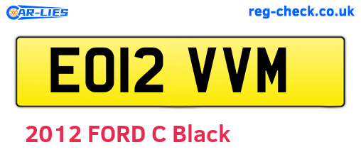 EO12VVM are the vehicle registration plates.