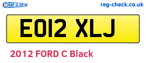 EO12XLJ are the vehicle registration plates.