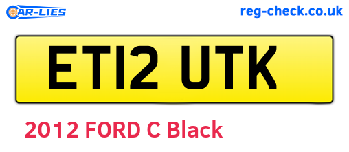 ET12UTK are the vehicle registration plates.
