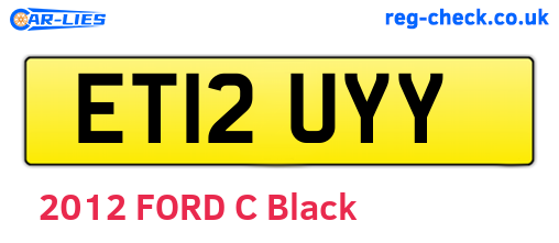 ET12UYY are the vehicle registration plates.