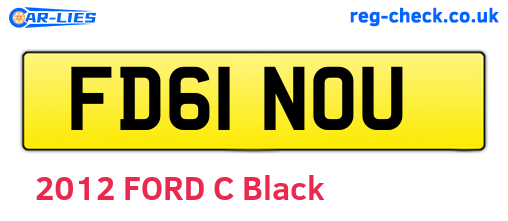 FD61NOU are the vehicle registration plates.