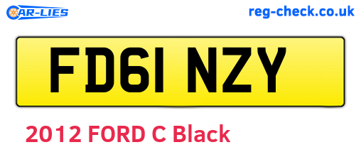FD61NZY are the vehicle registration plates.