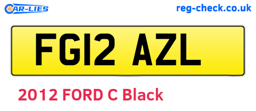 FG12AZL are the vehicle registration plates.