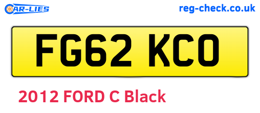 FG62KCO are the vehicle registration plates.