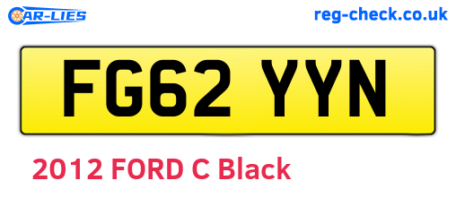 FG62YYN are the vehicle registration plates.