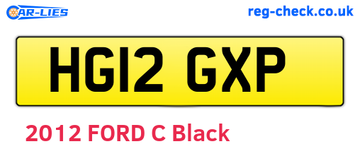 HG12GXP are the vehicle registration plates.