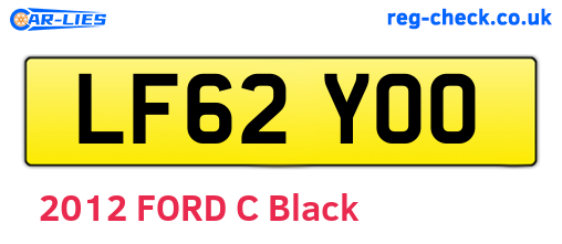 LF62YOO are the vehicle registration plates.