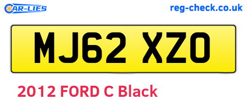 MJ62XZO are the vehicle registration plates.