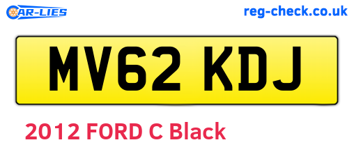 MV62KDJ are the vehicle registration plates.