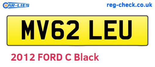 MV62LEU are the vehicle registration plates.