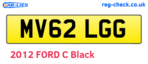 MV62LGG are the vehicle registration plates.