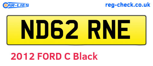 ND62RNE are the vehicle registration plates.