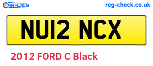 NU12NCX are the vehicle registration plates.
