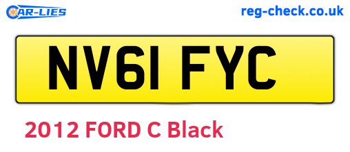 NV61FYC are the vehicle registration plates.