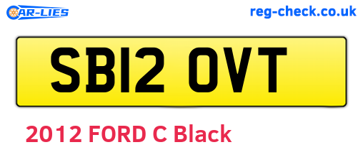 SB12OVT are the vehicle registration plates.