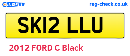 SK12LLU are the vehicle registration plates.