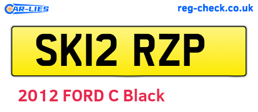SK12RZP are the vehicle registration plates.