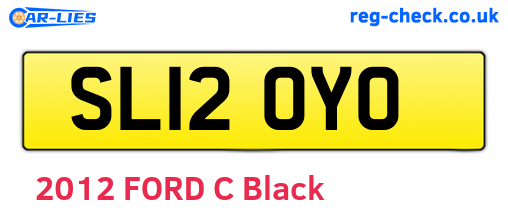 SL12OYO are the vehicle registration plates.