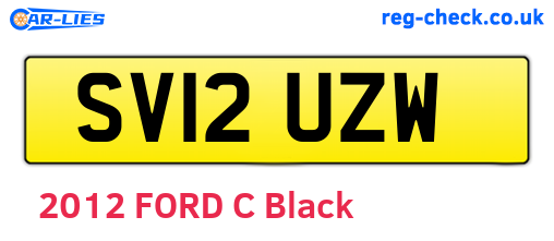SV12UZW are the vehicle registration plates.