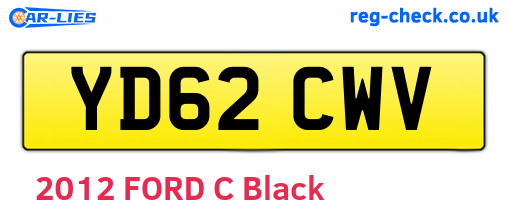 YD62CWV are the vehicle registration plates.