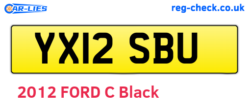 YX12SBU are the vehicle registration plates.