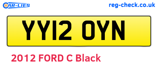 YY12OYN are the vehicle registration plates.