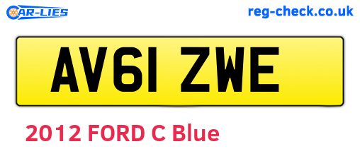 AV61ZWE are the vehicle registration plates.