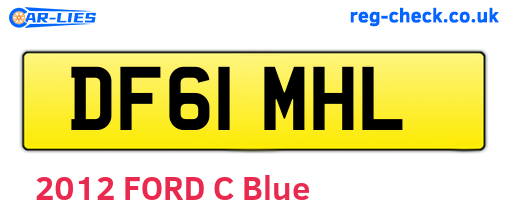 DF61MHL are the vehicle registration plates.