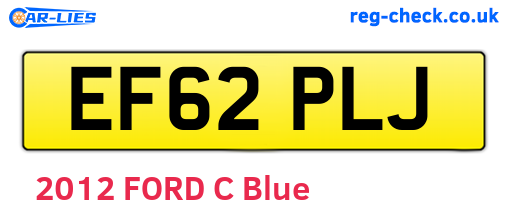 EF62PLJ are the vehicle registration plates.