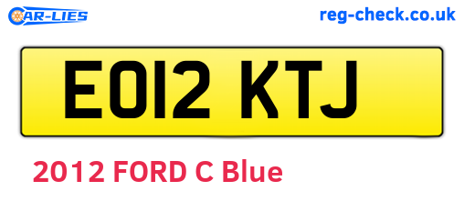 EO12KTJ are the vehicle registration plates.