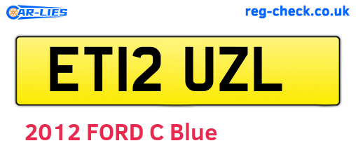 ET12UZL are the vehicle registration plates.