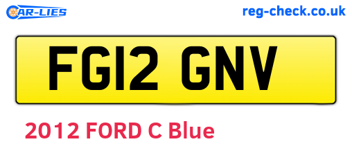 FG12GNV are the vehicle registration plates.