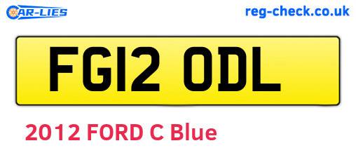 FG12ODL are the vehicle registration plates.
