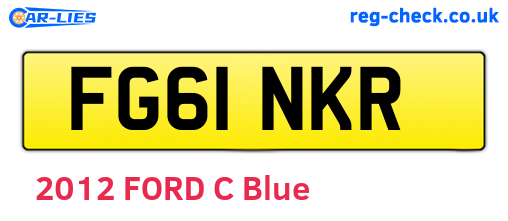 FG61NKR are the vehicle registration plates.