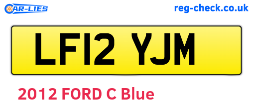 LF12YJM are the vehicle registration plates.