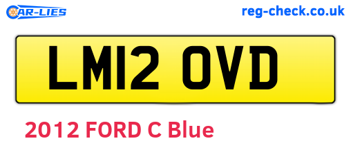 LM12OVD are the vehicle registration plates.