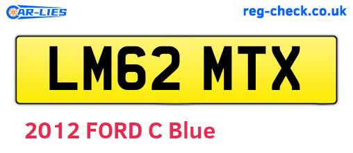LM62MTX are the vehicle registration plates.