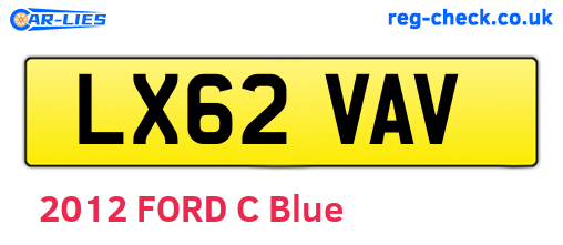 LX62VAV are the vehicle registration plates.