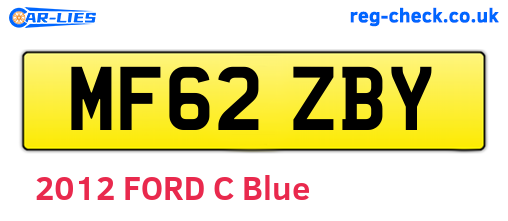 MF62ZBY are the vehicle registration plates.