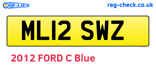 ML12SWZ are the vehicle registration plates.