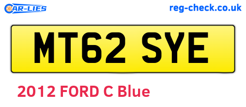 MT62SYE are the vehicle registration plates.