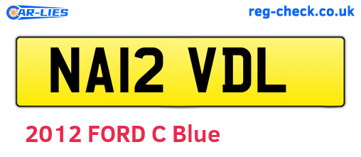 NA12VDL are the vehicle registration plates.