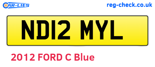 ND12MYL are the vehicle registration plates.