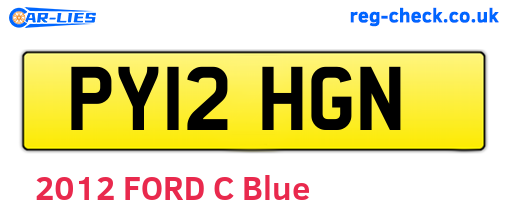 PY12HGN are the vehicle registration plates.