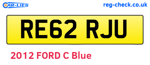 RE62RJU are the vehicle registration plates.